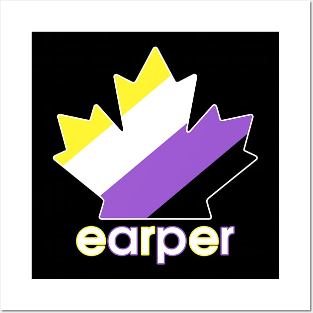 Non-Binary Earper Pride Maple Leaf - Wynonna Earp Wall Art by viking_elf